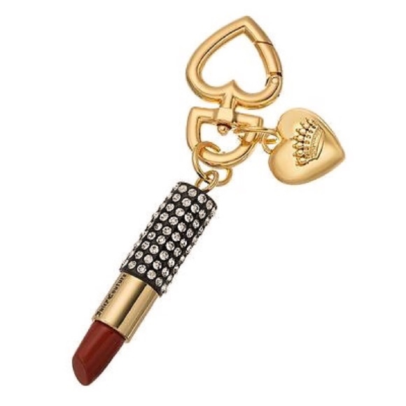 Juicy Couture Accessories - Juicy Couture Red Crystal Lipstick Key Chain NWT